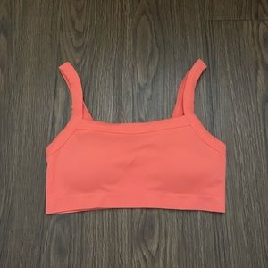 Orange seamless rib bralette